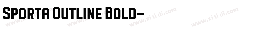 Sporta Outline Bold字体转换
